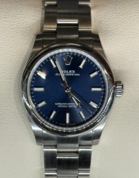 Pre-Owned 31mm Rolex Stainless Oyster Perpetual with Blue Index Dial