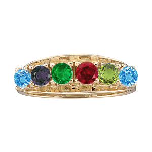 Mothers birthstone deals ring 6 stones