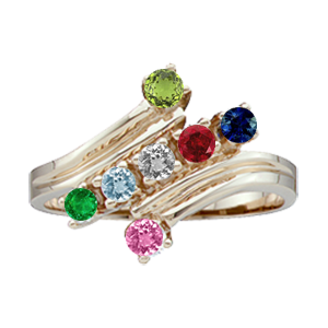 Birthstone rings for on sale mom 7 stones