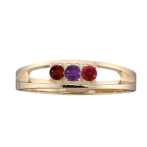 9 stone birthstone on sale ring