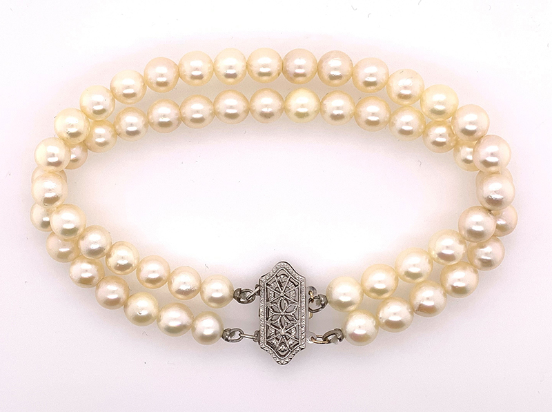 Gold Bead and Gaudy Pearl Bracelet