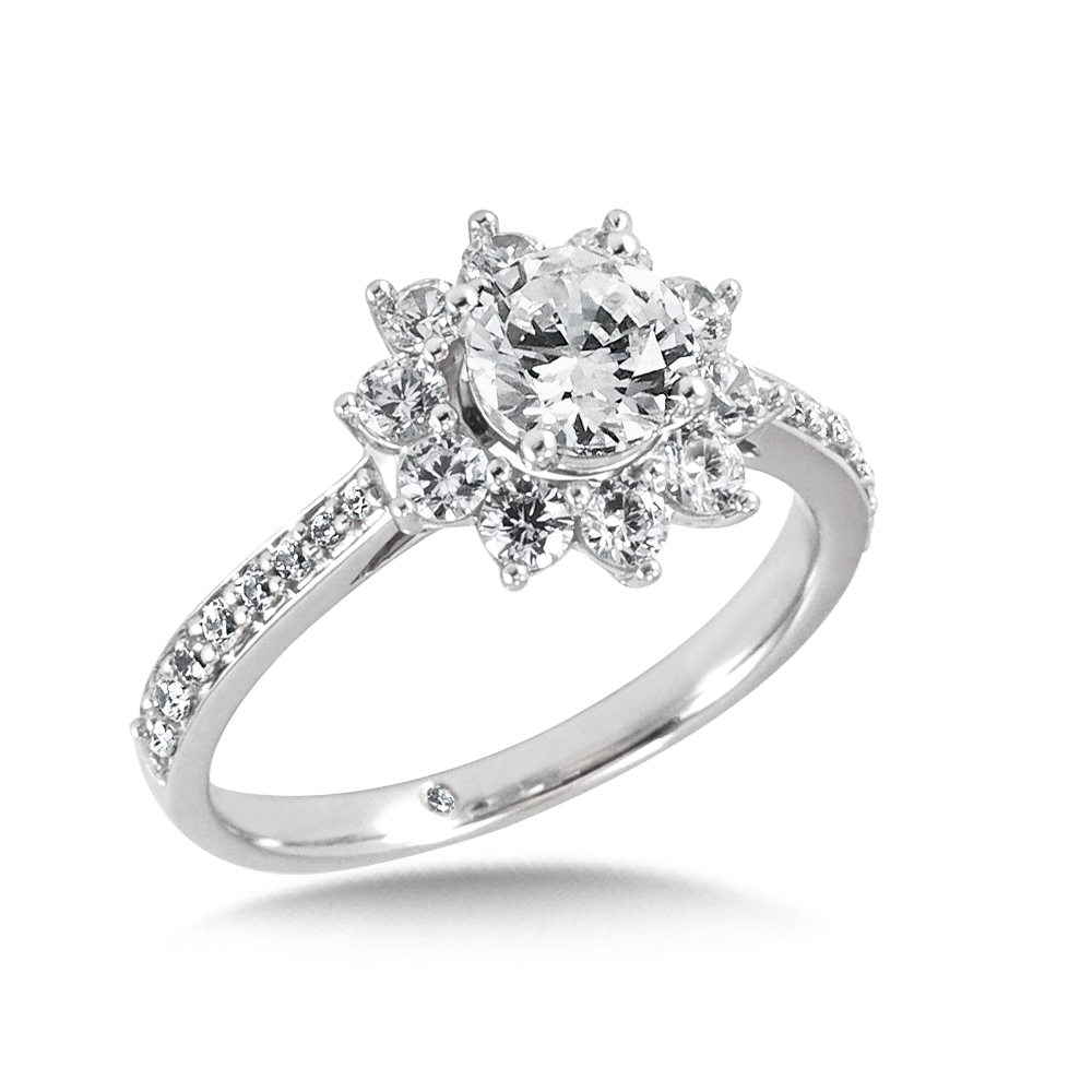 Flower looking deals engagement rings