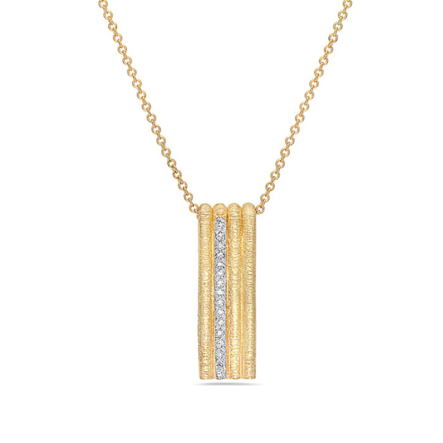 Vertical Bar Diamond Pendant